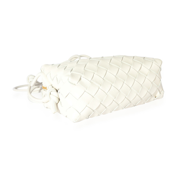 Bottega Veneta White Intrecciato Leather Mini Loop Crossbody Bag - Picture 7 of 7